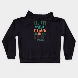 Motivational Quote-Text Art-Believe me Kids Hoodie